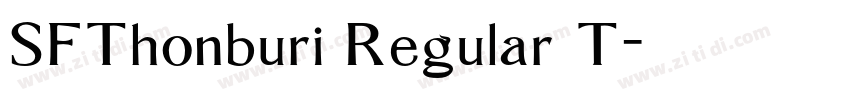 SFThonburi Regular T字体转换